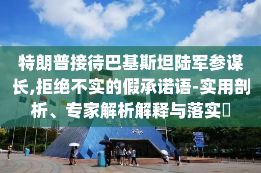 特朗普接待巴基斯坦陸軍參謀長(zhǎng),拒絕不實(shí)的假承諾語(yǔ)-實(shí)用剖析、專家解析解釋與落實(shí)?