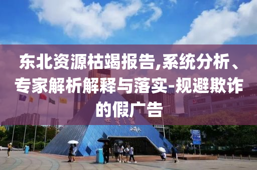 東北資源枯竭報告,系統(tǒng)分析、專家解析解釋與落實-規(guī)避欺詐的假廣告