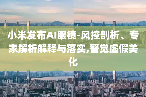 小米發(fā)布AI眼鏡-風控剖析、專家解析解釋與落實,警覺虛假美化