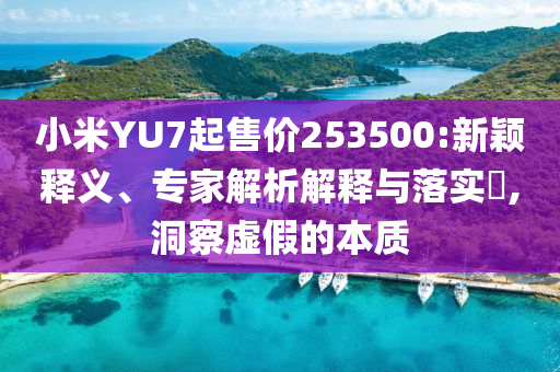 小米YU7起售價253500:新穎釋義、專家解析解釋與落實?,洞察虛假的本質(zhì)
