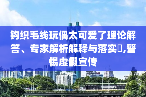 鉤織毛線玩偶太可愛了理論解答、專家解析解釋與落實?,警惕虛假宣傳