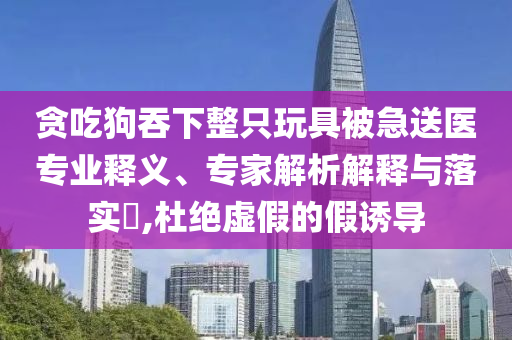 貪吃狗吞下整只玩具被急送醫(yī)專(zhuān)業(yè)釋義、專(zhuān)家解析解釋與落實(shí)?,杜絕虛假的假誘導(dǎo)