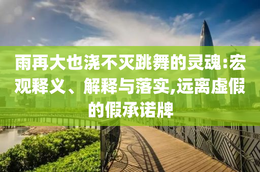 雨再大也澆不滅跳舞的靈魂:宏觀釋義、解釋與落實,遠離虛假的假承諾牌