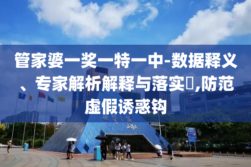 管家婆一獎一特一中-數(shù)據(jù)釋義、專家解析解釋與落實?,防范虛假誘惑鉤