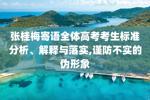 張桂梅寄語全體高考考生標(biāo)準(zhǔn)分析、解釋與落實(shí),謹(jǐn)防不實(shí)的偽形象