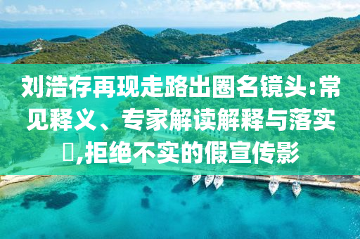 劉浩存再現(xiàn)走路出圈名鏡頭:常見釋義、專家解讀解釋與落實?,拒絕不實的假宣傳影