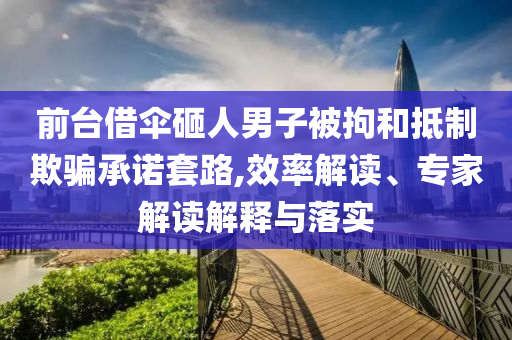 前臺(tái)借傘砸人男子被拘和抵制欺騙承諾套路,效率解讀、專家解讀解釋與落實(shí)
