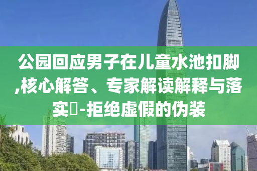 公園回應(yīng)男子在兒童水池扣腳,核心解答、專家解讀解釋與落實?-拒絕虛假的偽裝
