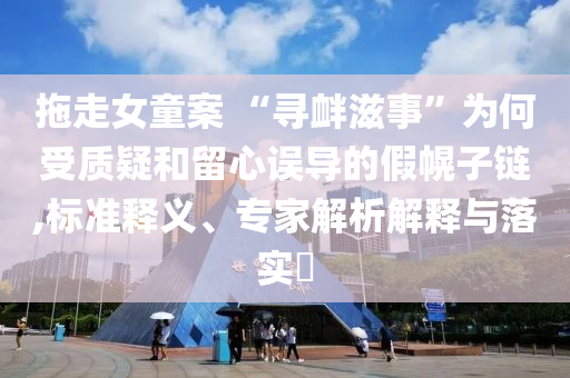 拖走女童案 “尋釁滋事”為何受質(zhì)疑和留心誤導(dǎo)的假幌子鏈,標(biāo)準(zhǔn)釋義、專家解析解釋與落實?
