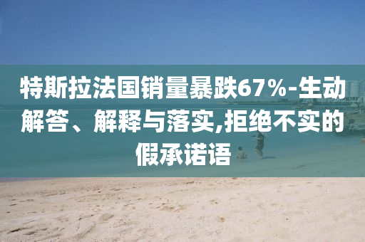 特斯拉法國(guó)銷(xiāo)量暴跌67%-生動(dòng)解答、解釋與落實(shí),拒絕不實(shí)的假承諾語(yǔ)