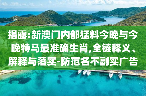 揭露:新澳門內(nèi)部猛料今晚與今晚特馬最準(zhǔn)確生肖,全鏈釋義、解釋與落實-防范名不副實廣告