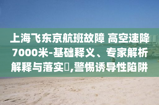上海飛東京航班故障 高空速降7000米-基礎(chǔ)釋義、專(zhuān)家解析解釋與落實(shí)?,警惕誘導(dǎo)性陷阱