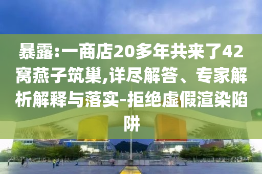 暴露:一商店20多年共來了42窩燕子筑巢,詳盡解答、專家解析解釋與落實-拒絕虛假渲染陷阱