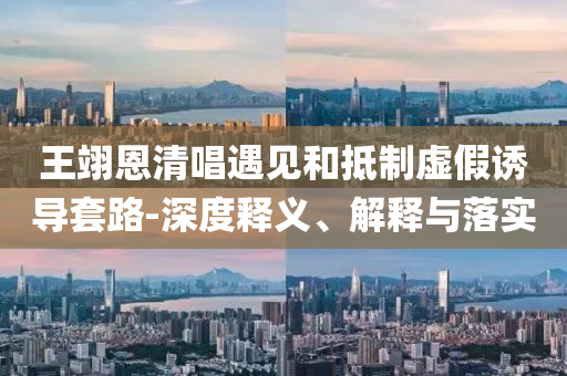 王翊恩清唱遇見和抵制虛假誘導套路-深度釋義、解釋與落實