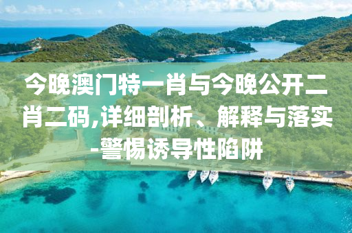 今晚澳門特一肖與今晚公開二肖二碼,詳細剖析、解釋與落實-警惕誘導性陷阱