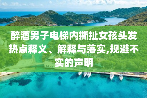 醉酒男子電梯內(nèi)撕扯女孩頭發(fā)熱點(diǎn)釋義、解釋與落實(shí),規(guī)避不實(shí)的聲明