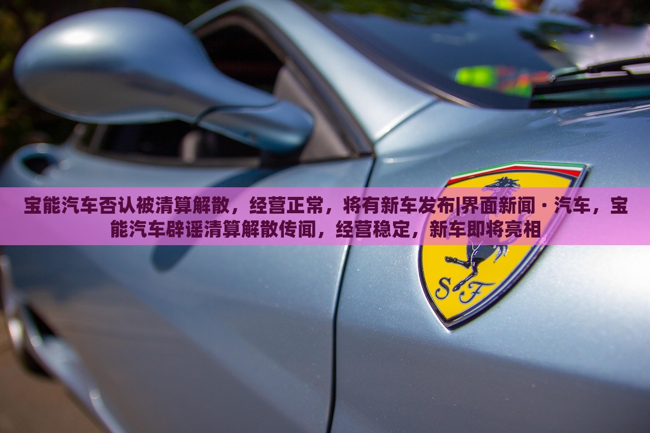宝能汽车否认被清算解散，经营正常，将有新车发布|界面新闻 · 汽车，宝能汽车辟谣清算解散传闻，经营稳定，新车即将亮相