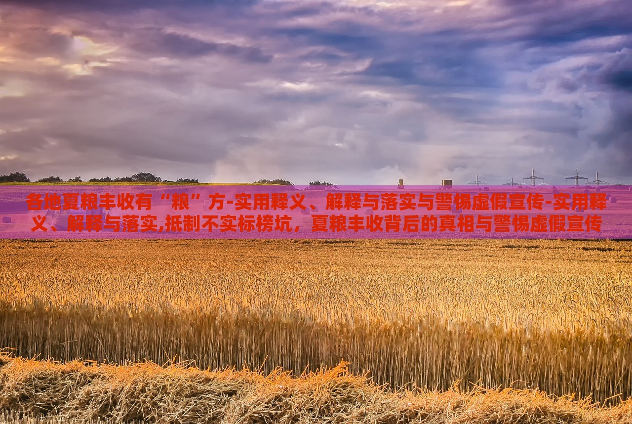 各地夏粮丰收有“粮”方-实用释义、解释与落实与警惕虚假宣传-实用释义、解释与落实,抵制不实标榜坑，夏粮丰收背后的真相与警惕虚假宣传揭秘
